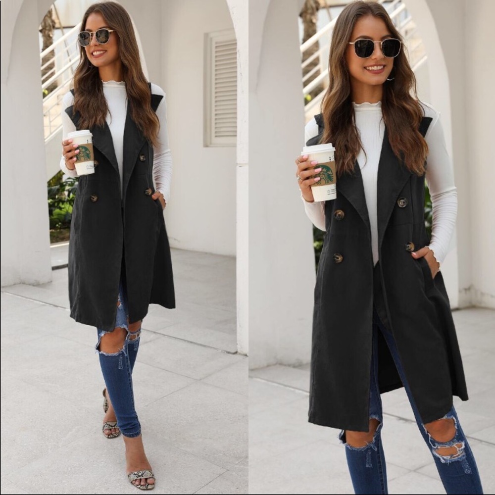 Chic Long Vest - Picture 3 of 3